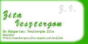 zita vesztergom business card